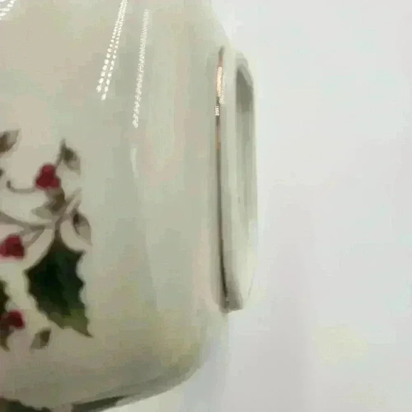 Royal Limited Holly Holiday Ceramic Bowl Holly & Berry Decoration & Rim Piercing - Picture 4 of 9